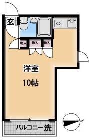ヴィラフォンテ(ワンルーム/5階)の間取り写真