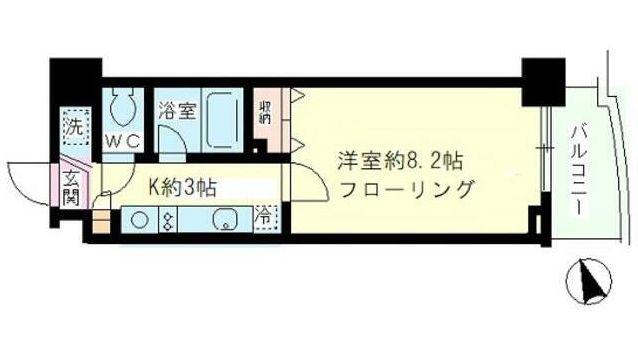SKガーデン葛西V(1K/7階)の間取り写真