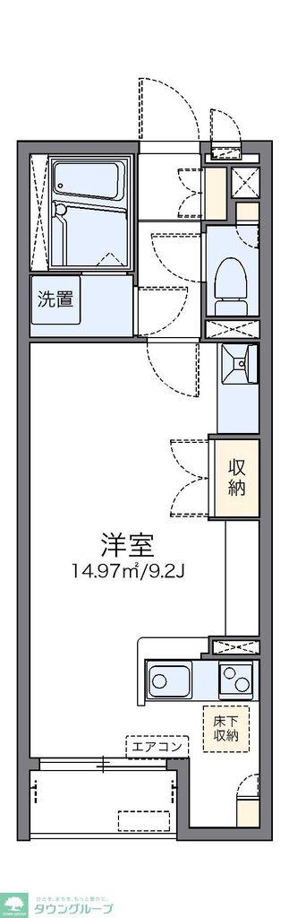 レオネクストアヴェンティーノ(ワンルーム/1階)の間取り写真