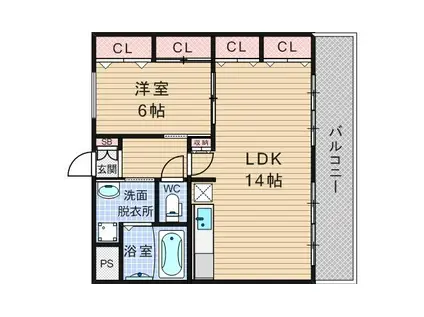 グローリーヨシダ(1LDK/3階)の間取り写真