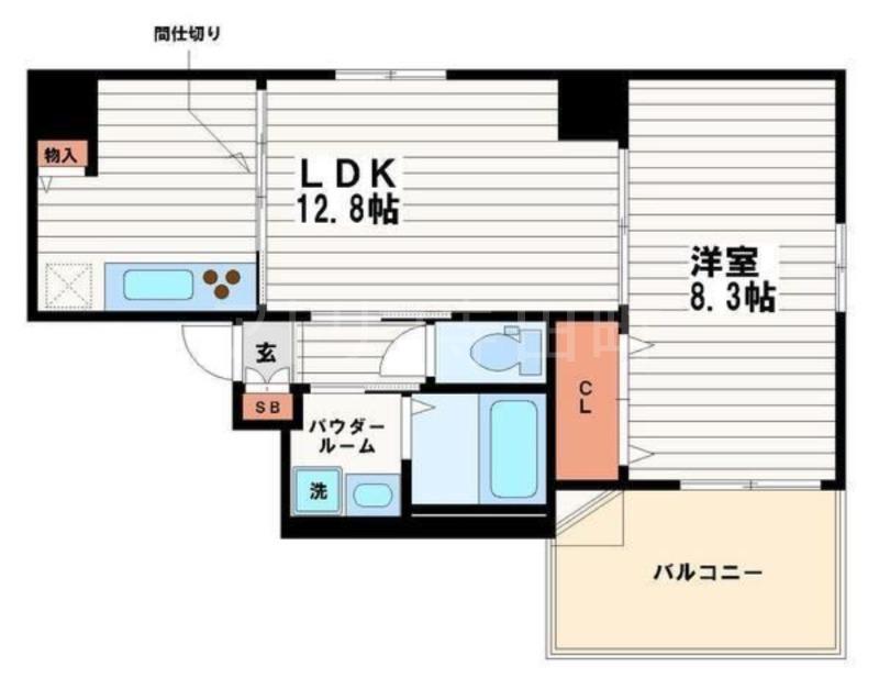 SARAHBERNHARDT夕陽丘(1LDK/2階)の間取り写真