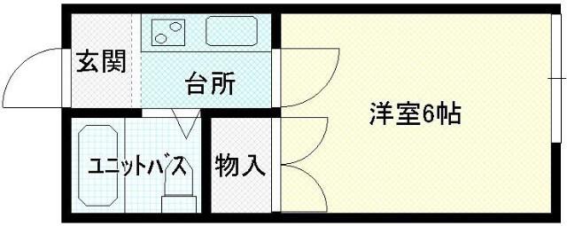 コーポ渡辺(1K/2階)の間取り写真