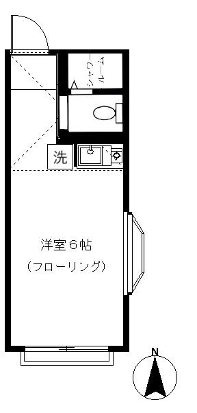 メゾンアツミ(ワンルーム/1階)の間取り写真