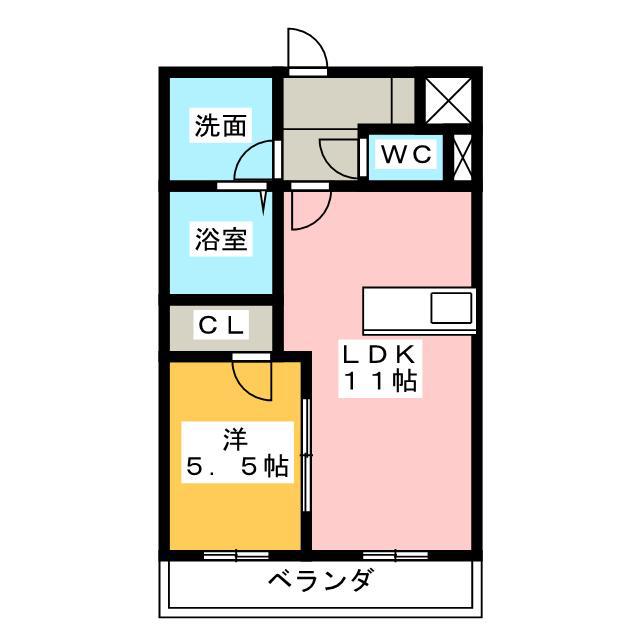 プレステージ千種A(1LDK/3階)の間取り写真