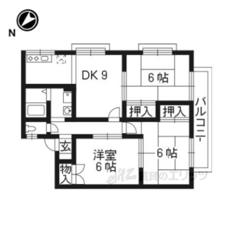 メゾンホープ(3DK/1階)の間取り写真