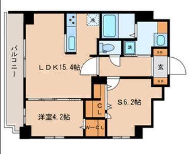 フロントコート錦糸町 (2LDK/5階)の間取り写真