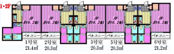 GRAN STELLA東川口(1K/2階)の間取り写真