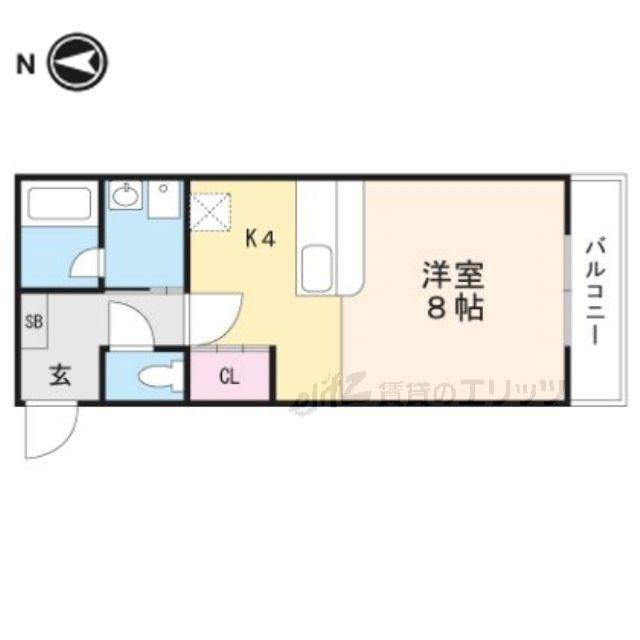 OFF TIME藤が丘(1K/1階)の間取り写真