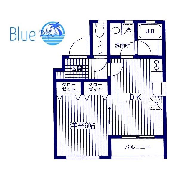 シンプルスタイル(1DK/2階)の間取り写真