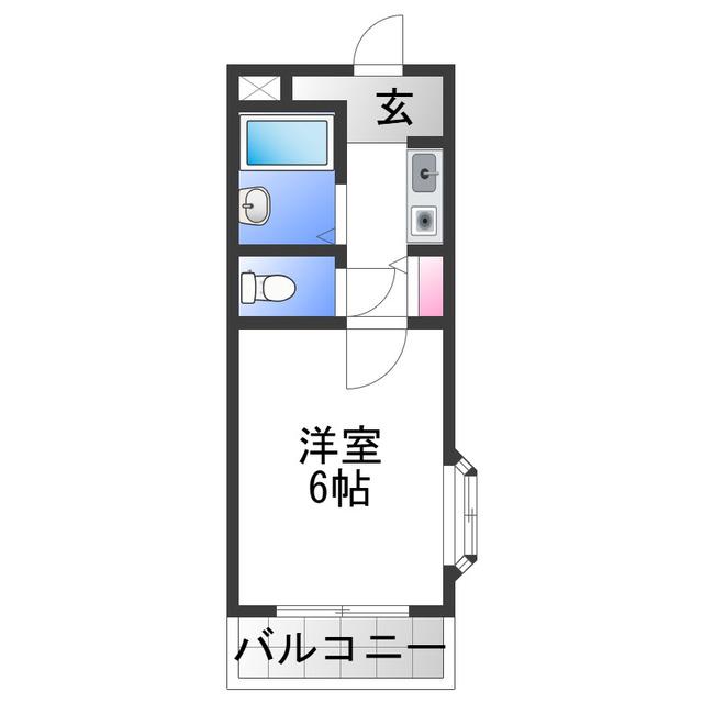 コスモビクトリー(1K/3階)の間取り写真