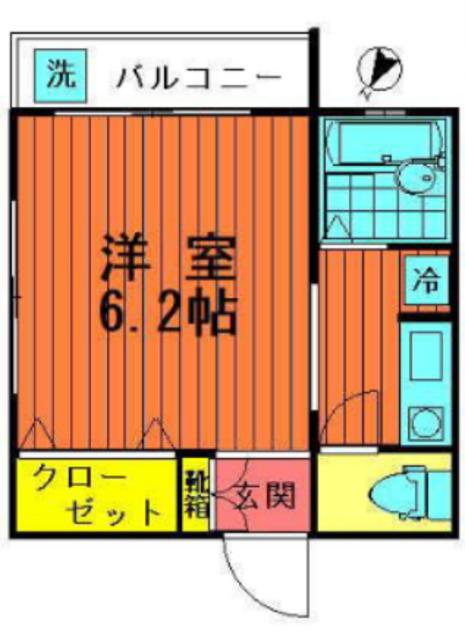ドットーレ(1K/2階)の間取り写真