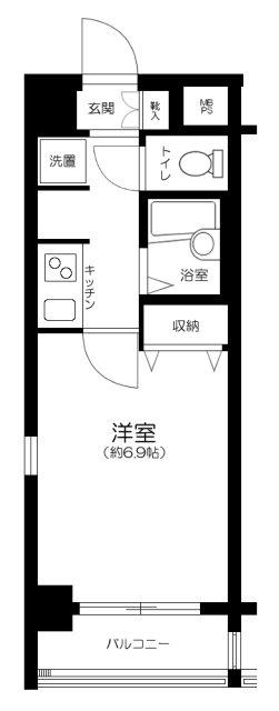 ARTESSIMO CIELO(1K/4階)の間取り写真