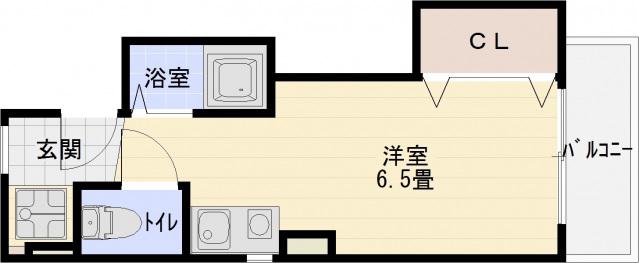 マウントソフィア(ワンルーム/3階)の間取り写真