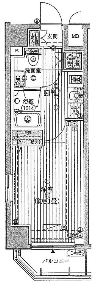 プレール・ドゥーク秋葉原II(1K/7階)の間取り写真