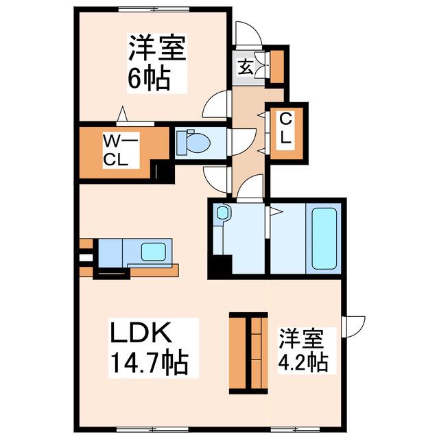 SGハイツ(2LDK/1階)の間取り写真