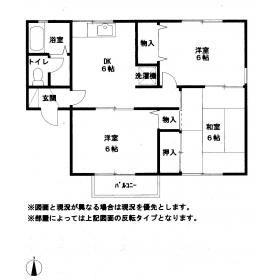 ソシアルルミエールA(3DK/2階)の間取り写真