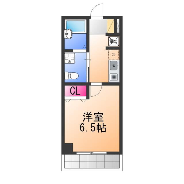 WIN北花田(1K/1階)の間取り写真