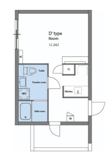 M-1 TOKYO 西糀谷3(ワンルーム/3階)の間取り写真