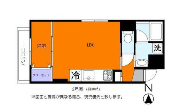 グランドヒルズ六町(1LDK/7階)の間取り写真