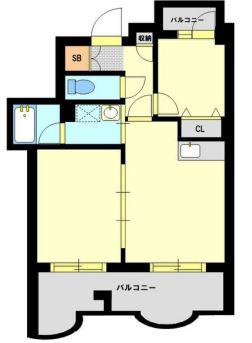 THE FIRST 高倉(2LDK/6階)の間取り写真