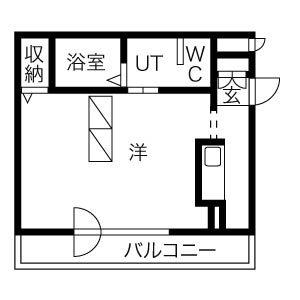 ライフコート(1K/3階)の間取り写真