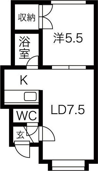 クヴァルチーラ45(1LDK/3階)の間取り写真