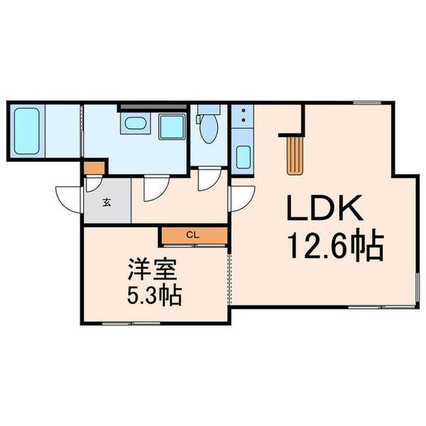 ALERO三軒茶屋(1LDK/2階)の間取り写真