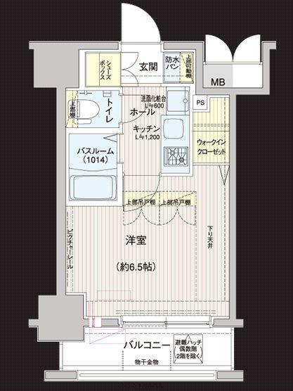 エステムプラザ品川駅前5THAVENUE(1K/7階)の間取り写真