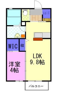 シャングリラ(1LDK/1階)の間取り写真