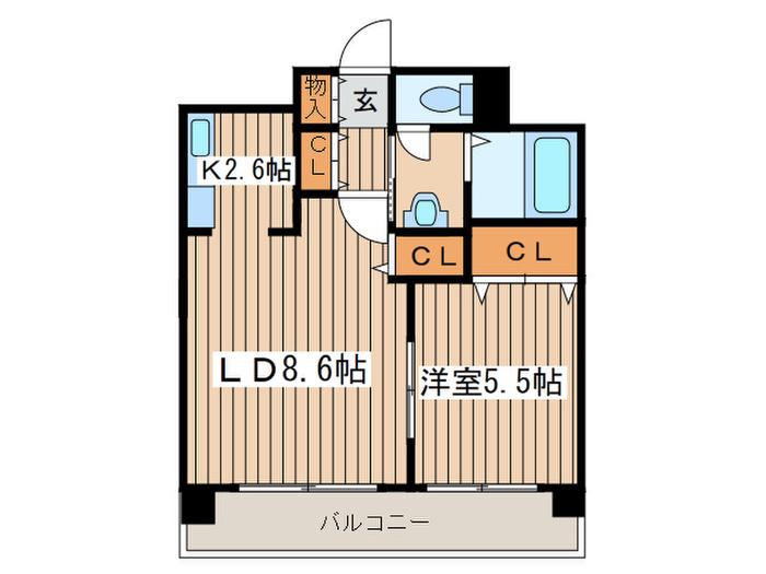 コンフォーレ三貴(1LDK/4階)の間取り写真