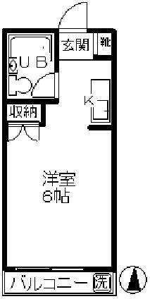 オクト95(ワンルーム/1階)の間取り写真