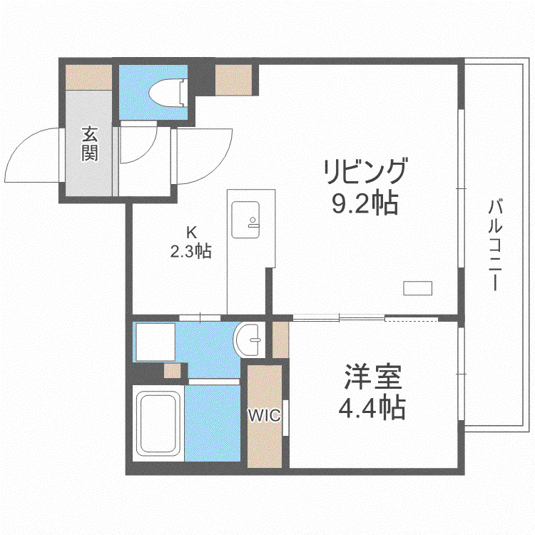 DPレジデンス63(1LDK/4階)の間取り写真