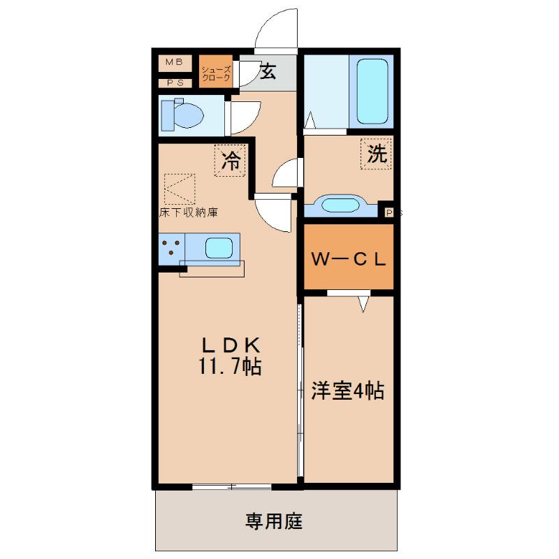 フロレゾン(1LDK/3階)の間取り写真