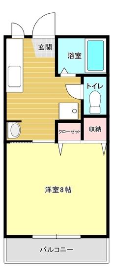 サンヴィレッジ新田(1K/1階)の間取り写真