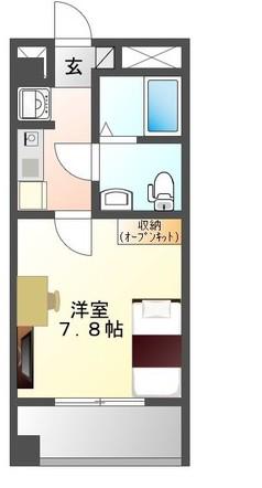 リバパレス鶴舞(1K/6階)の間取り写真