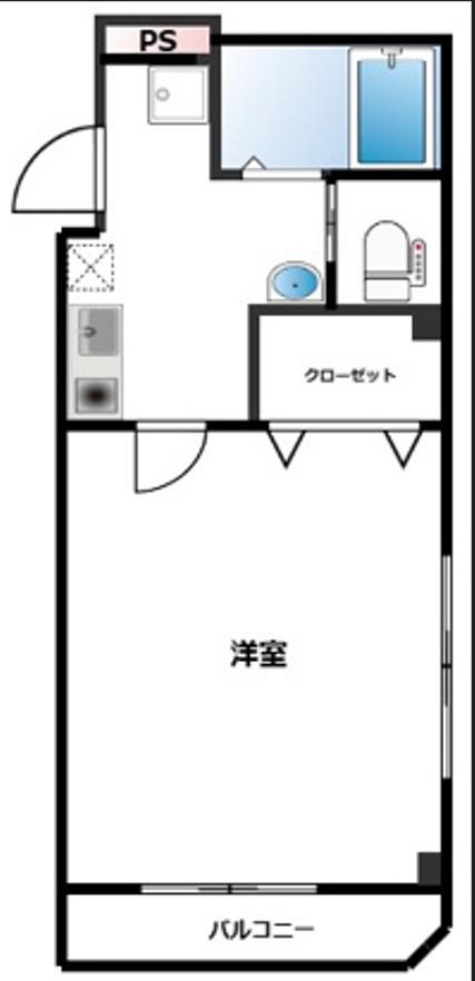 アンプリル押上(1K/4階)の間取り写真