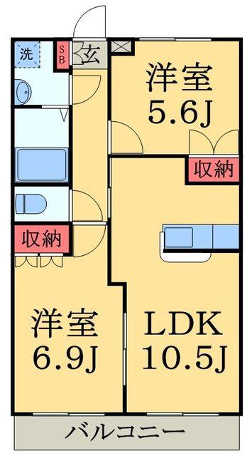 VUELAA(2LDK/1階)の間取り写真