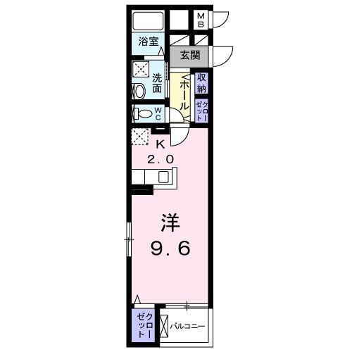 グラード(ワンルーム/4階)の間取り写真