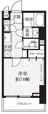 HF北四番丁レジデンス(1K/10階)の間取り写真
