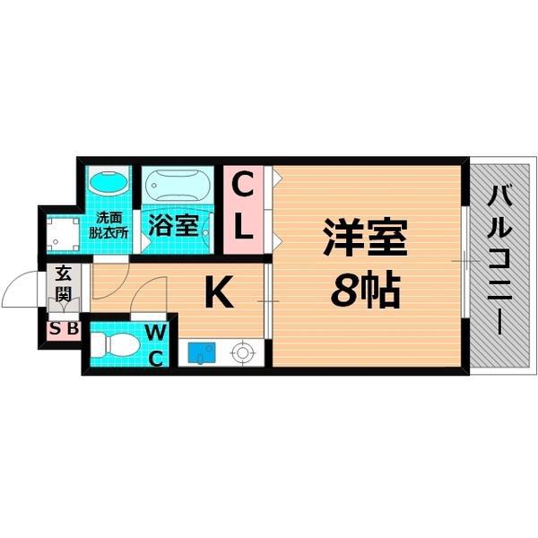 コンフォート生江(1K/2階)の間取り写真