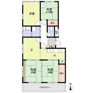 東浦マンション(4DK/3階)の間取り写真