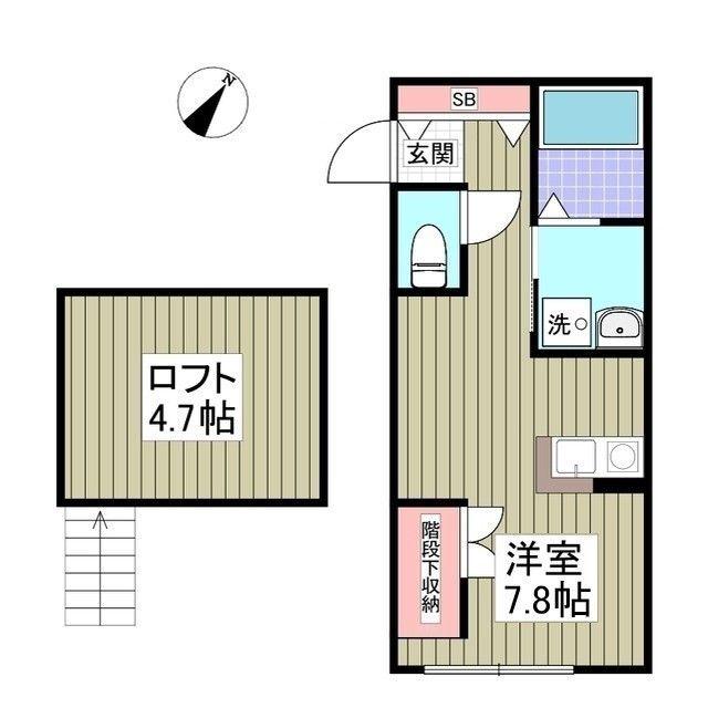 ＪＲ高崎線 桶川駅 徒歩6分 2階建 築2年(ワンルーム/1階)の間取り写真