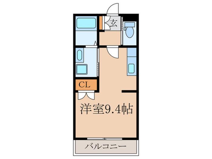 コーポかみさぎ(ワンルーム/2階)の間取り写真