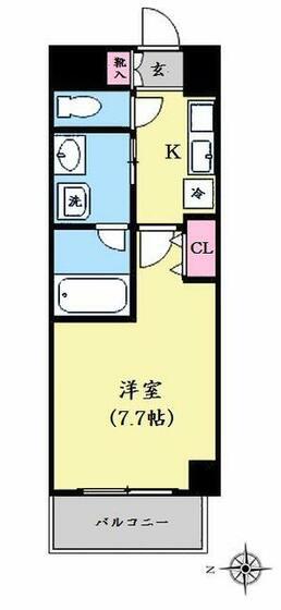 GRANBUEHNE RESIDENCE(1K/3階)の間取り写真