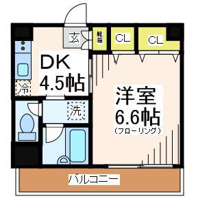 エクセレンス(1DK/3階)の間取り写真