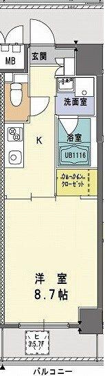 MS-GON(1K/4階)の間取り写真