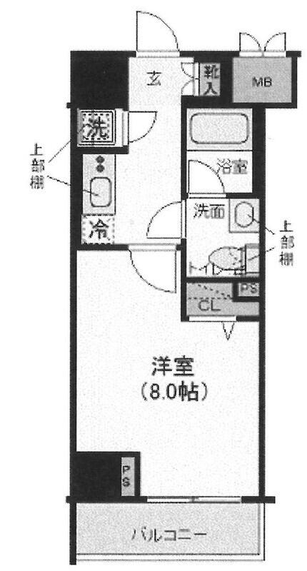 メイクスデザイン王子(1K/6階)の間取り写真
