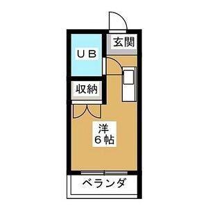 ドール大堀(ワンルーム/2階)の間取り写真