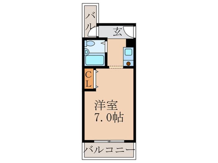 エトワール伏見(ワンルーム/4階)の間取り写真