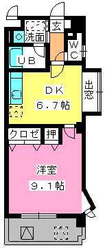 第5高島コーポ(1DK/3階)の間取り写真